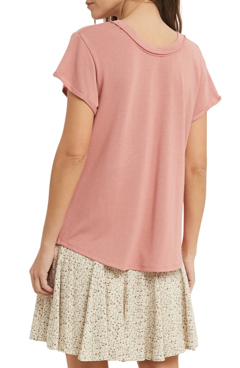 WISHLIST Surplice Jersey Top, Alternate, color, Mauve