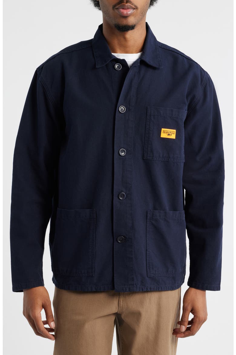 Organic Cotton Button-Up Chore Coat, Alternate, color, DARK NAVY