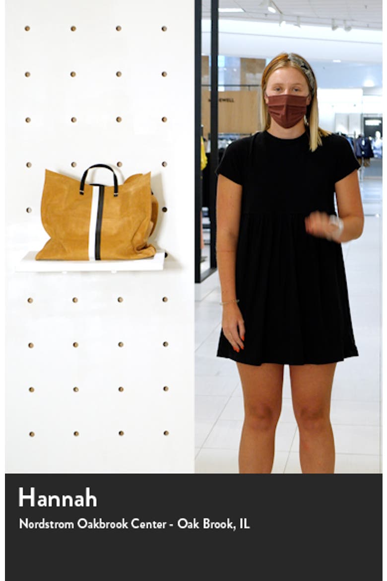 Simple Stripe Suede Tote video