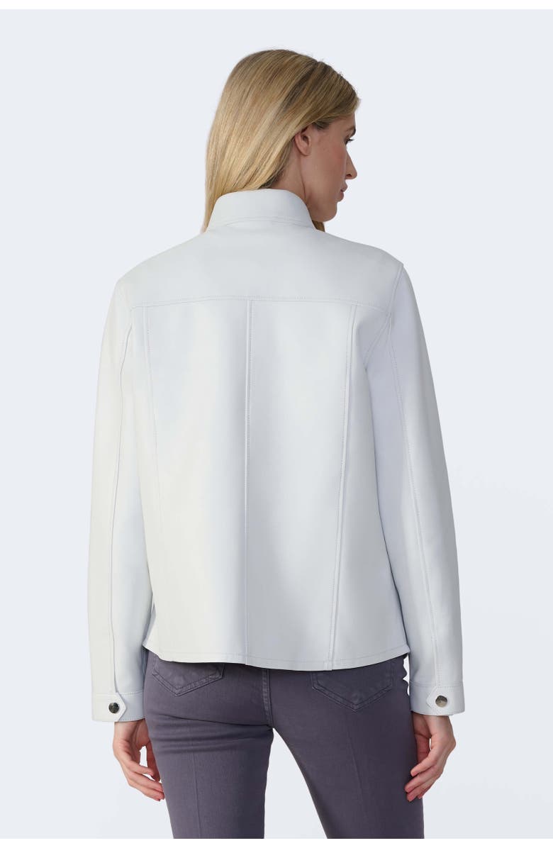 FURNIQ UK LLC Frankie Leather Shirt Jacket, Alternate, color, White