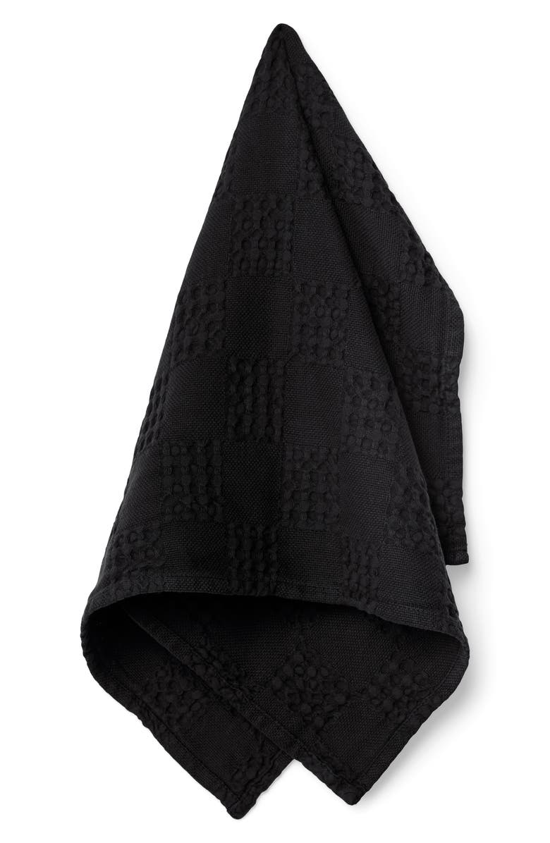 SFERRA Stracchio Set of 2 Kitchen Towels, Alternate, color, Black