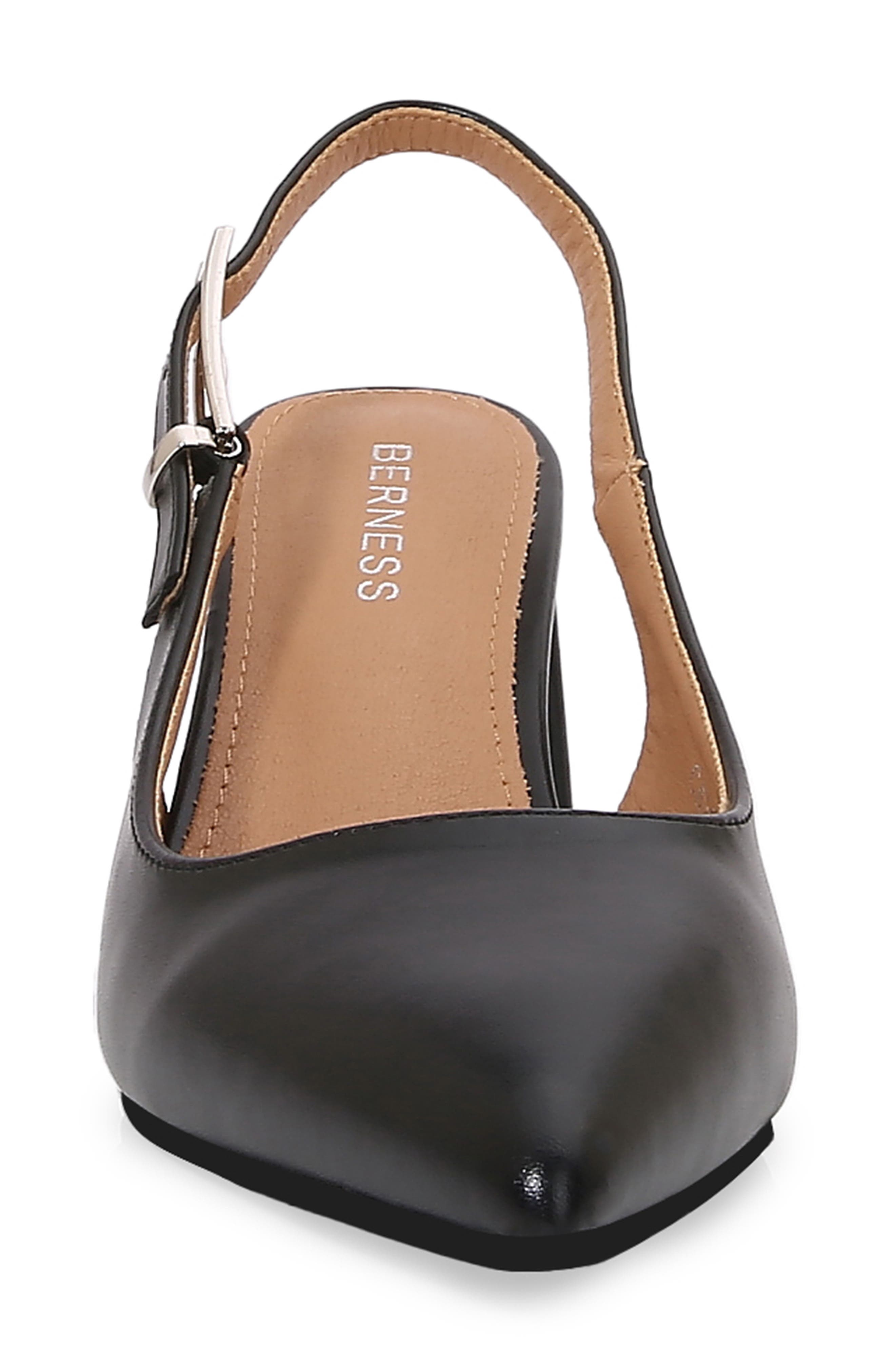 BERNESS Pointed Toe Slingback Pump, Alternate, color, Black