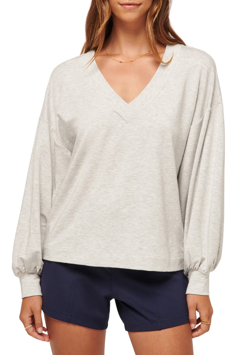 Cloud French Terry Pullover Sweatshirt, Main, color, HEATHER LIGHT GREY