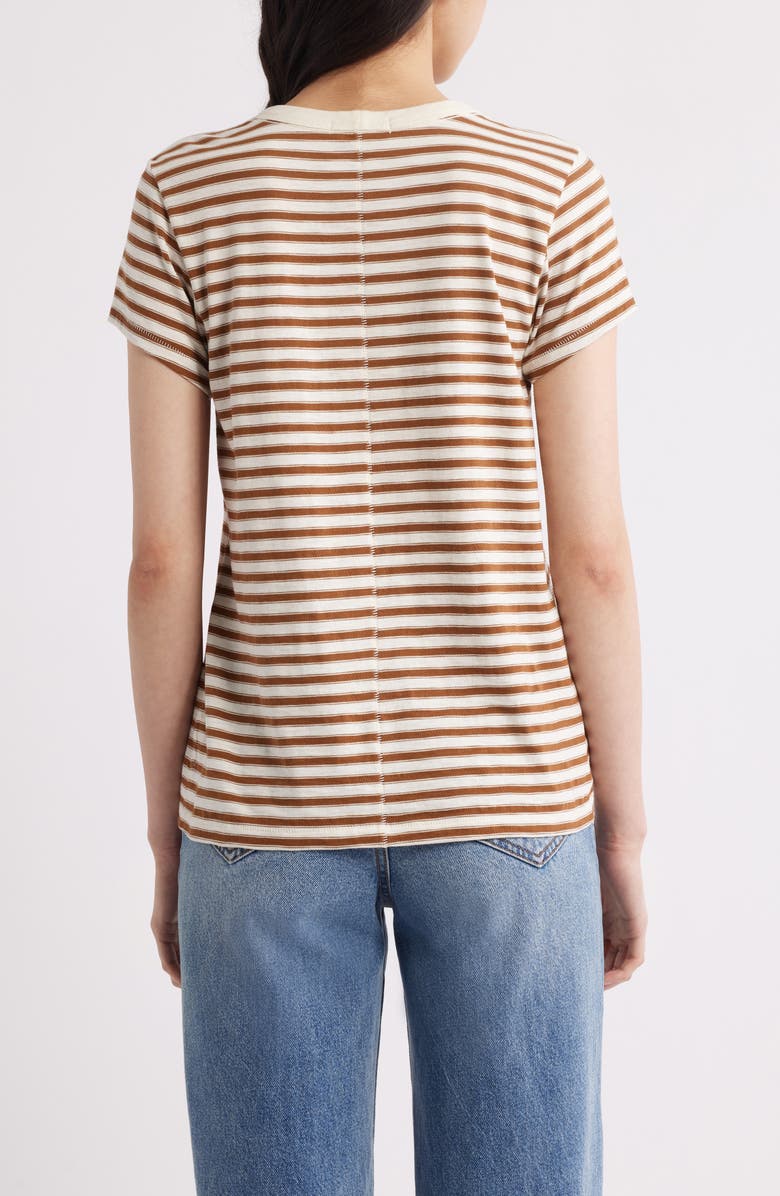 rag & bone The Slub Stripe T-Shirt, Alternate, color, Wrbrm