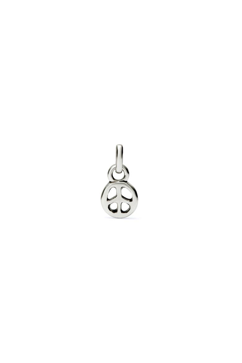 Charm with a Peace Symbol, Main, color, Silver