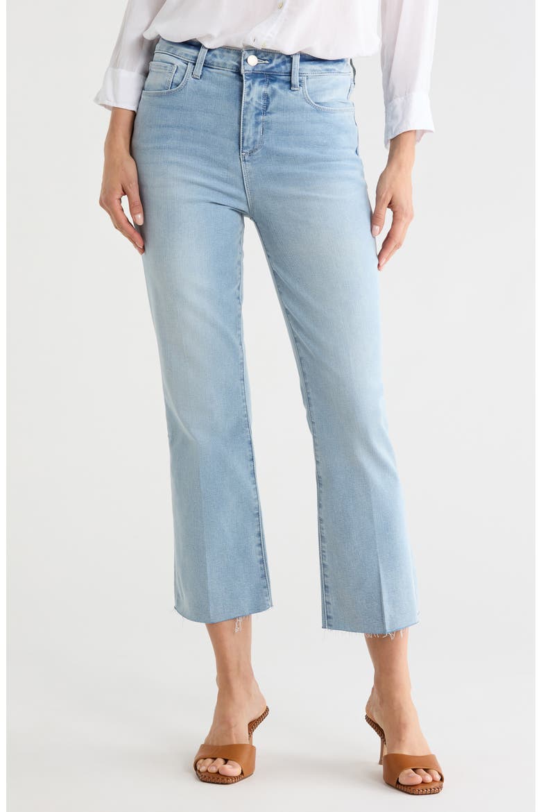 Kendra Raw Hem Flare Crop Jeans, Main, color, DORIAN