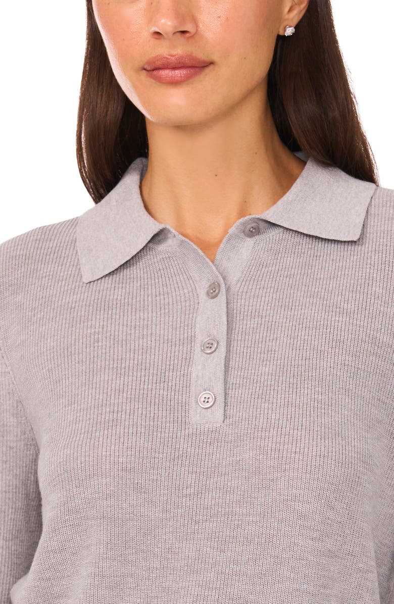 Halogen<sup>®</sup> Rib Polo, Alternate, color, Light Heather Grey