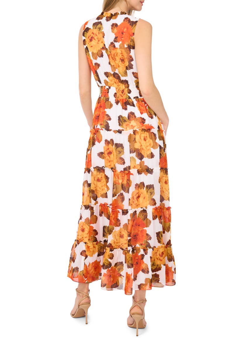 Split Neck Maxi Dress, Alternate, color, ULTRA WHITE