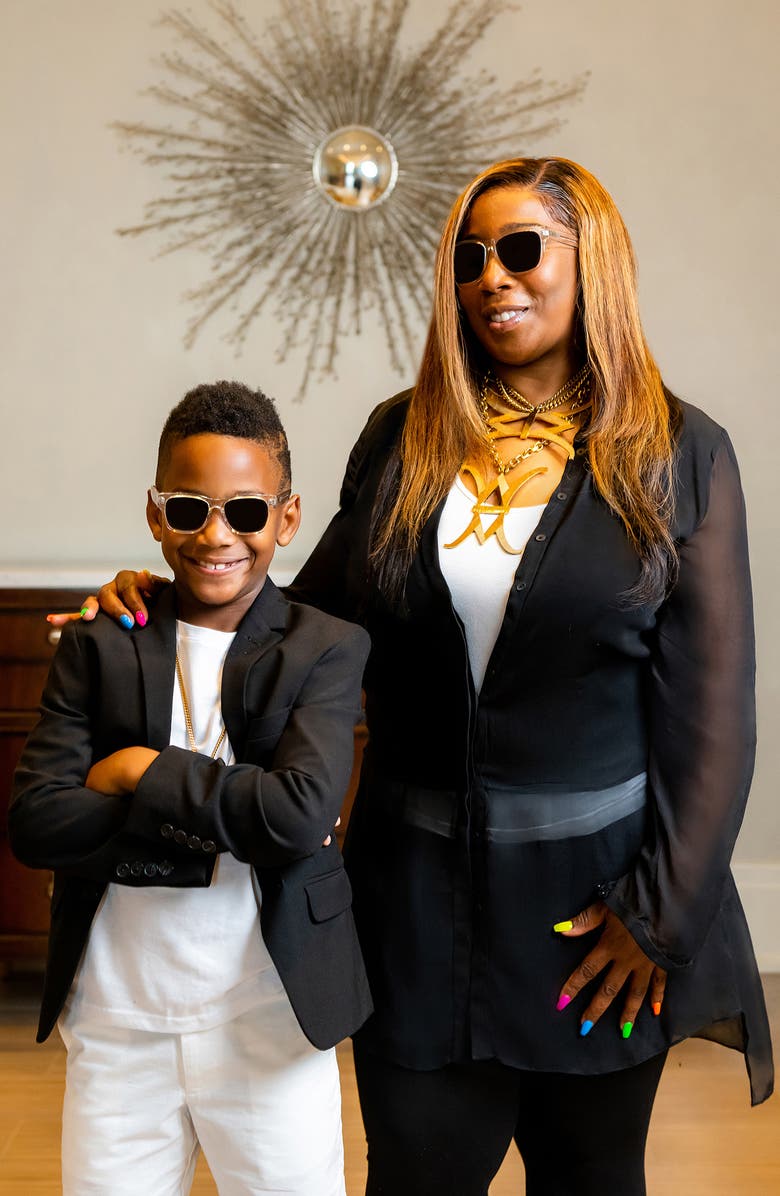 KidRaq Set of 2 Ocean Wave Sunglasses, Alternate, color, Ice Clear