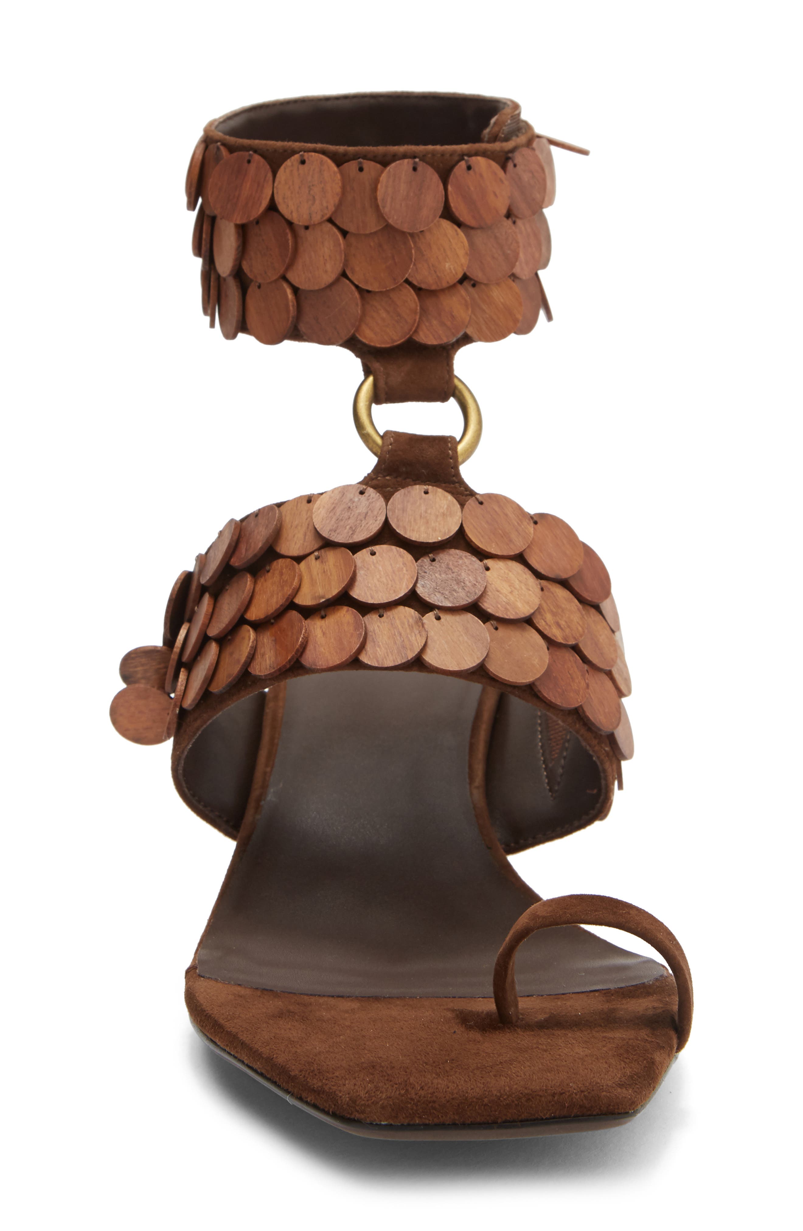 Jeffrey Campbell Coconut Ankle Strap Sandal, Alternate, color, Expresso Suede Combo