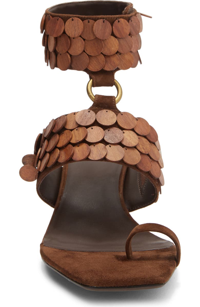 Jeffrey Campbell Coconut Ankle Strap Sandal, Alternate, color, Expresso Suede Combo