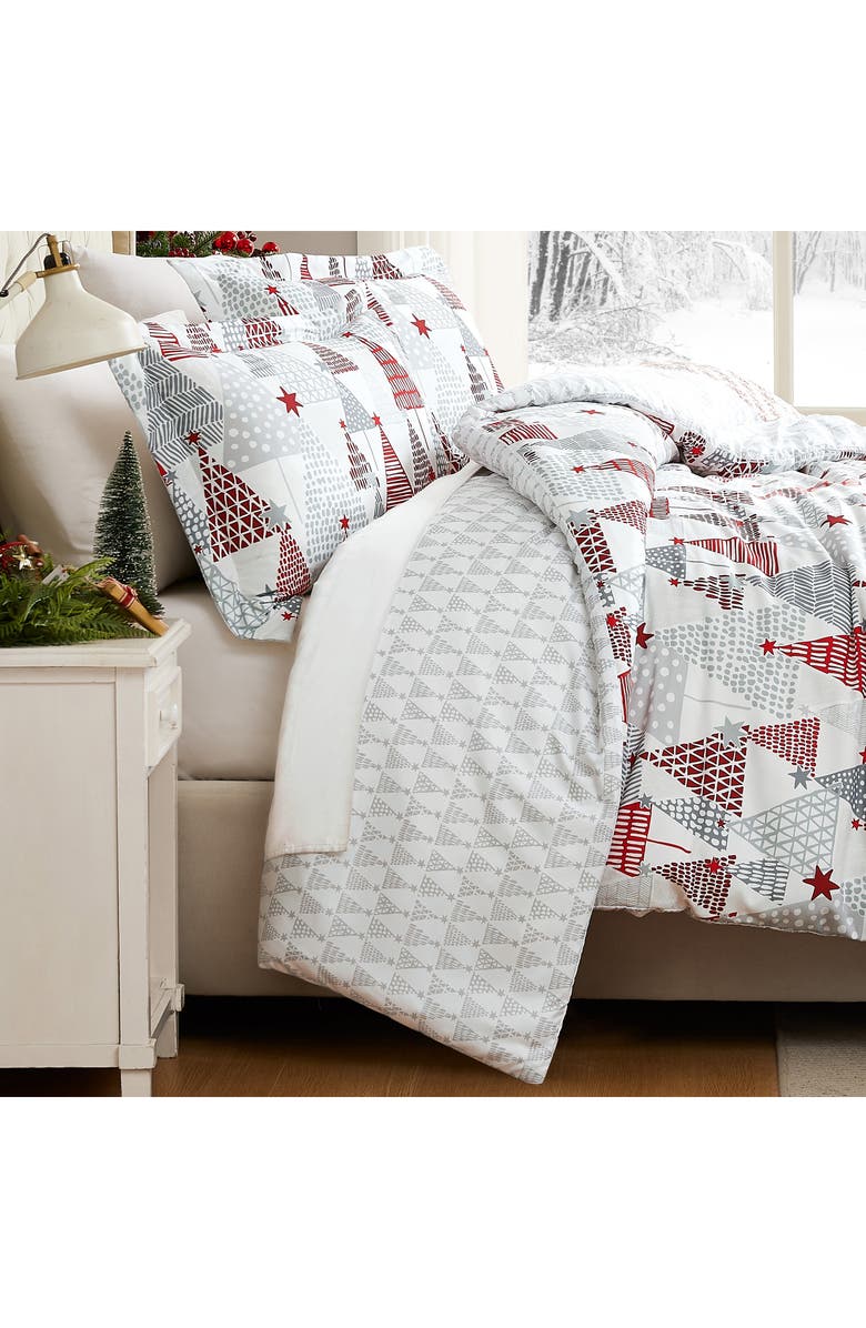 SOUTHSHORE FINE LINENS Merry and Bright Oversize Holiday Duvet Set, Alternate, color, Merry And Bright