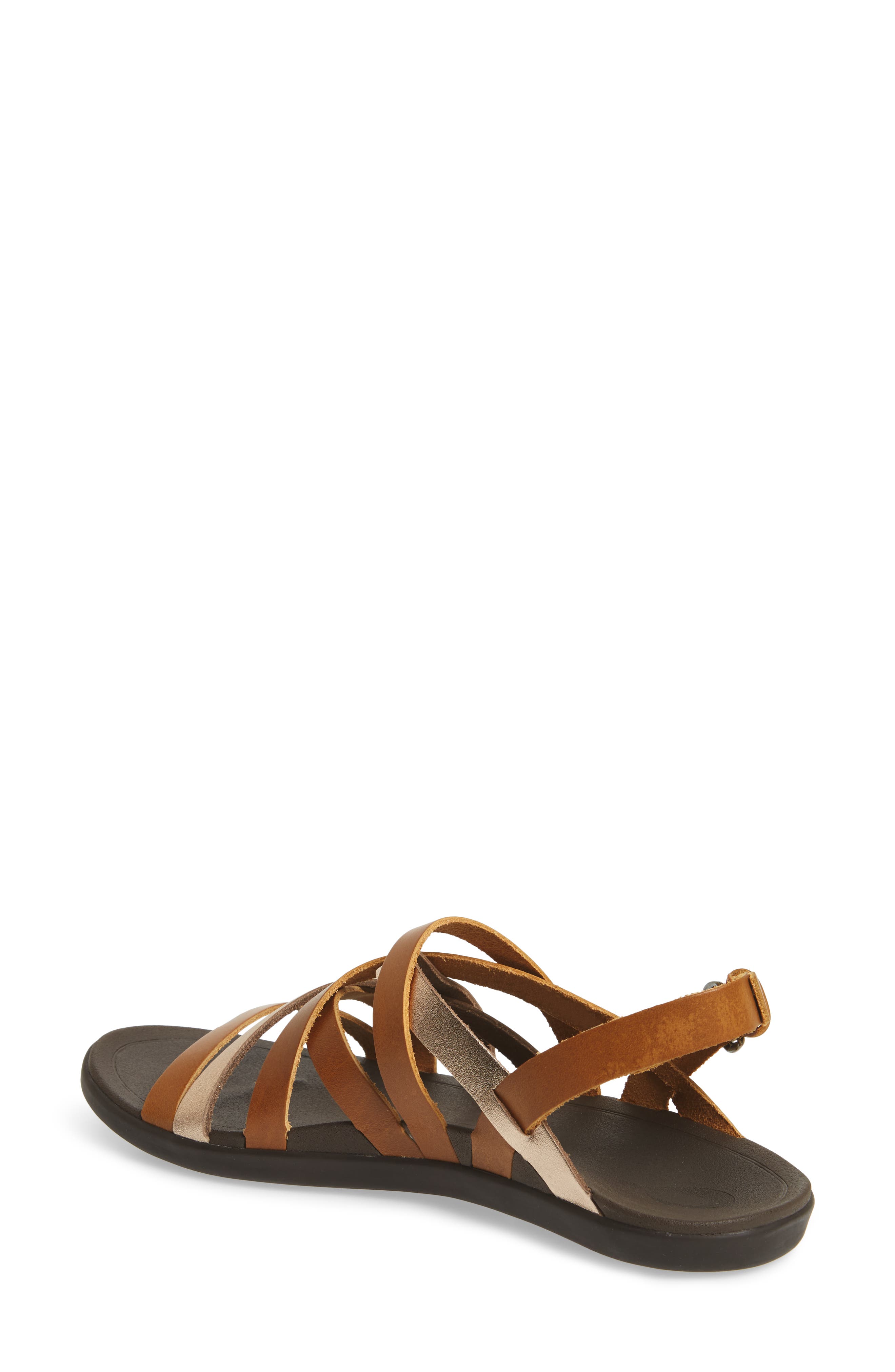 'Awe'Awe Sandal, Alternate, color, SAHARA/ BUBBLY LEATHER