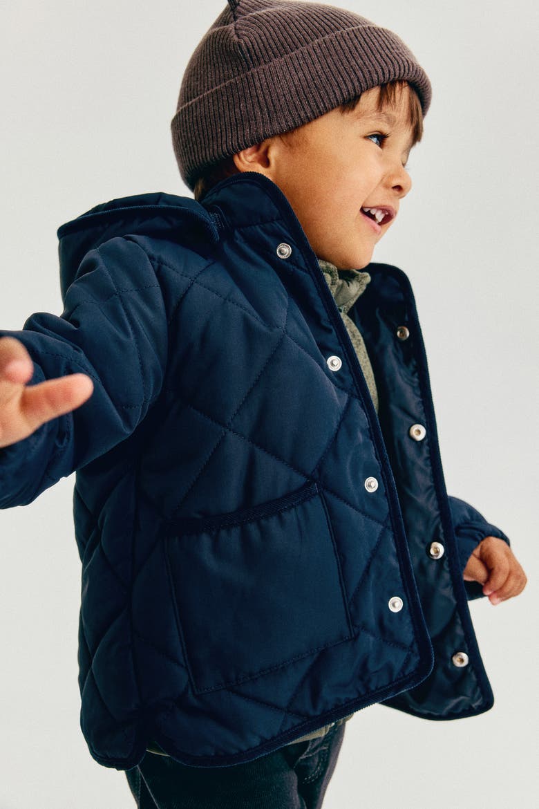 Quilted Jacket, Alternate, color, Navy blue