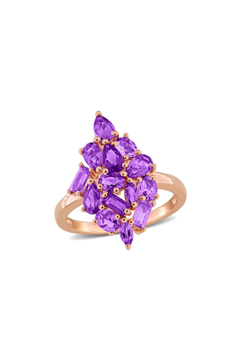 Amethyst Cluster Ring, Main, color, PURPLE