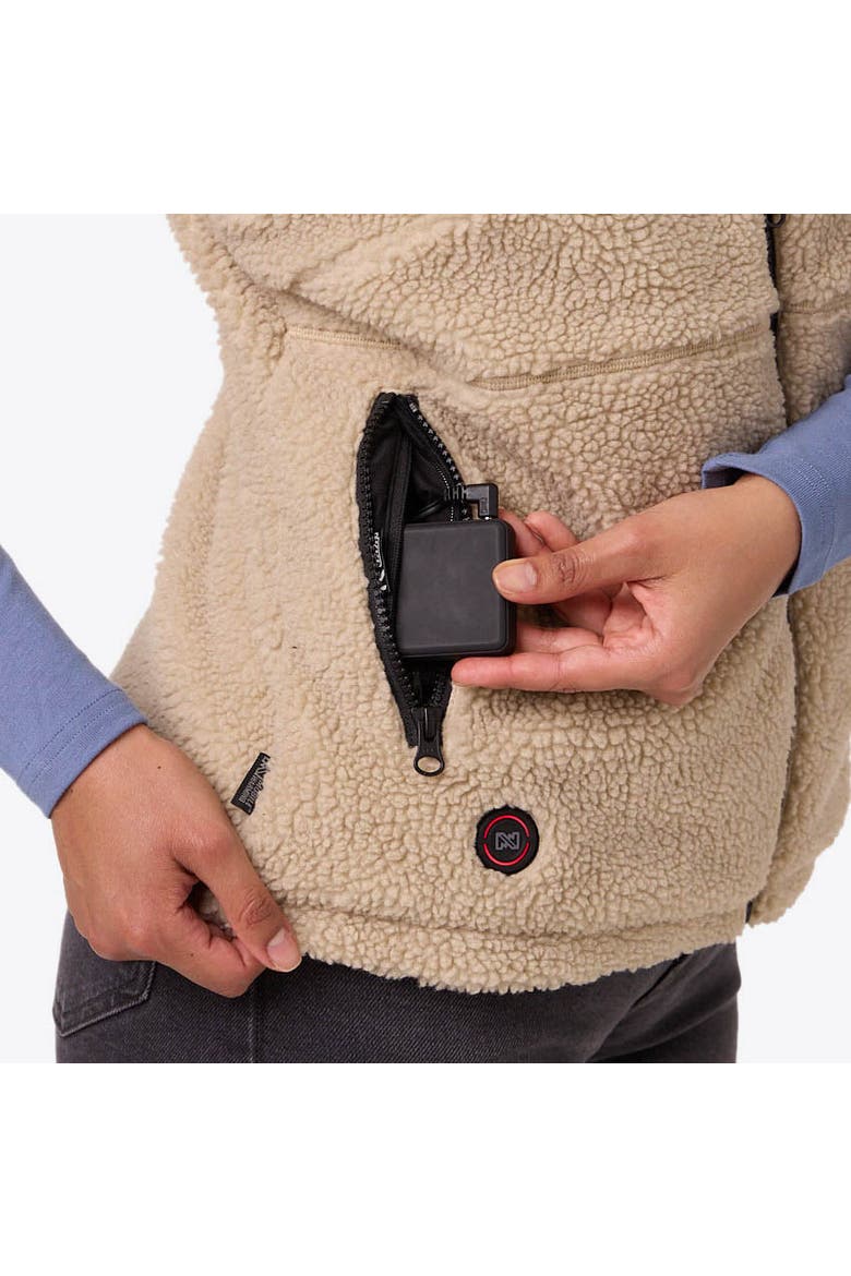 Upland Heated High-Pile Fleece Vest, Alternate, color, Coffee