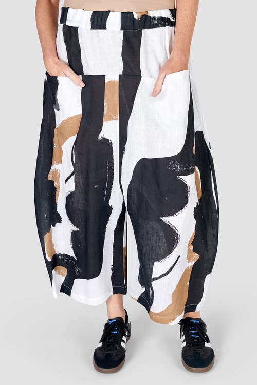 ALEMBIKA ALEMBIKA ZEBRA PRINTED CROPPED OVAL SILHOUETTE PANTS