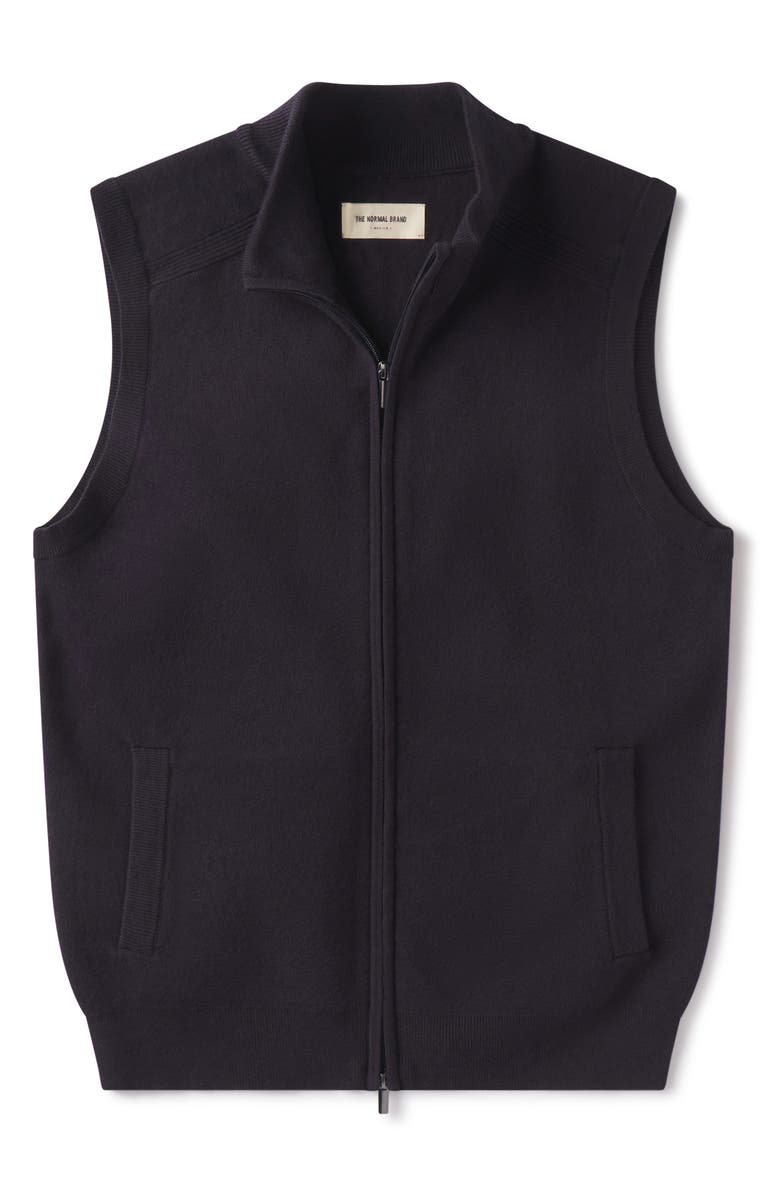 The Normal Brand Coopers Landing Sweater Vest, Alternate, color, Navy