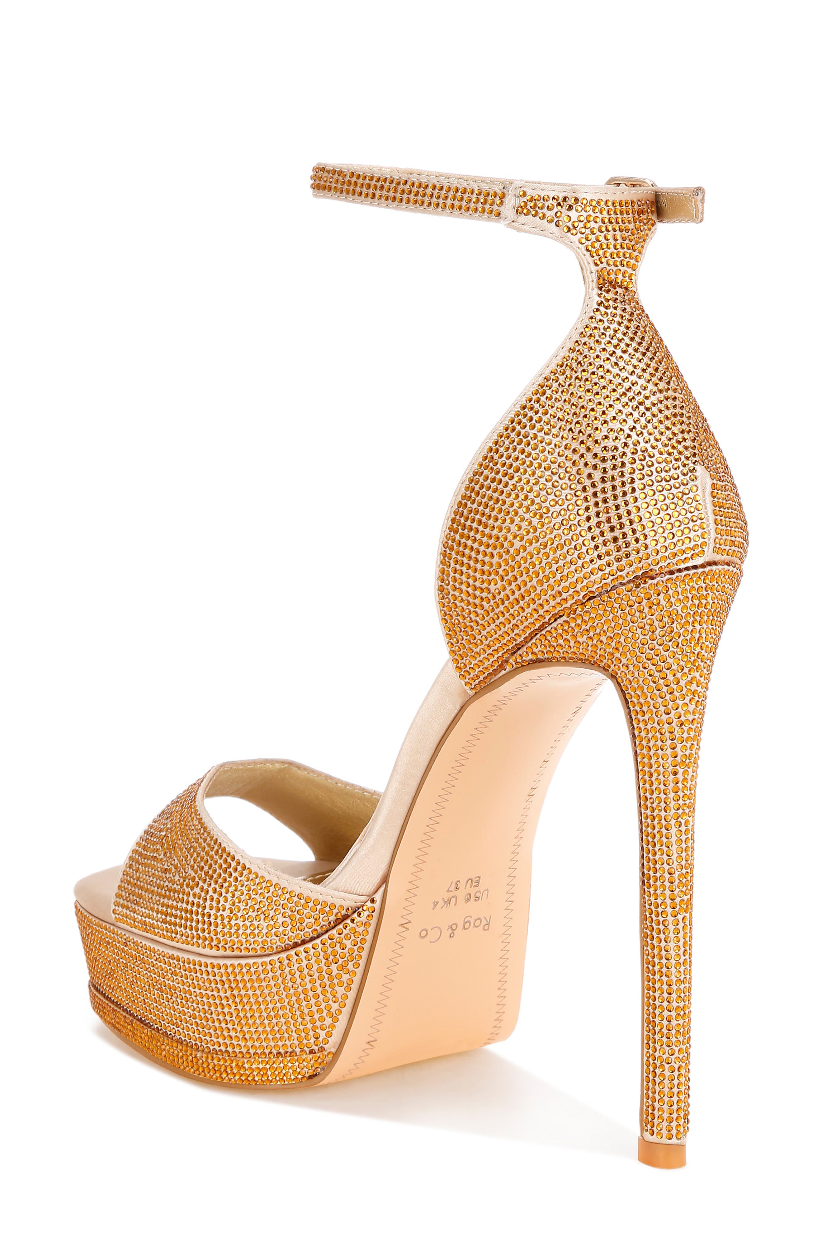 Alaya Platform Sandal, Alternate, color, GOLD SATIN