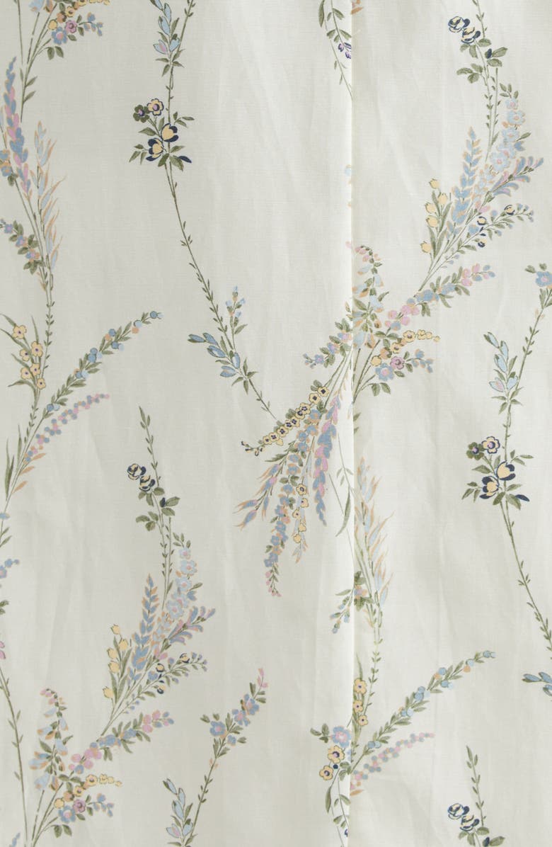 Veronica Beard Dominick Floral Cotton & Silk Dress, Alternate, color, Dove Multi