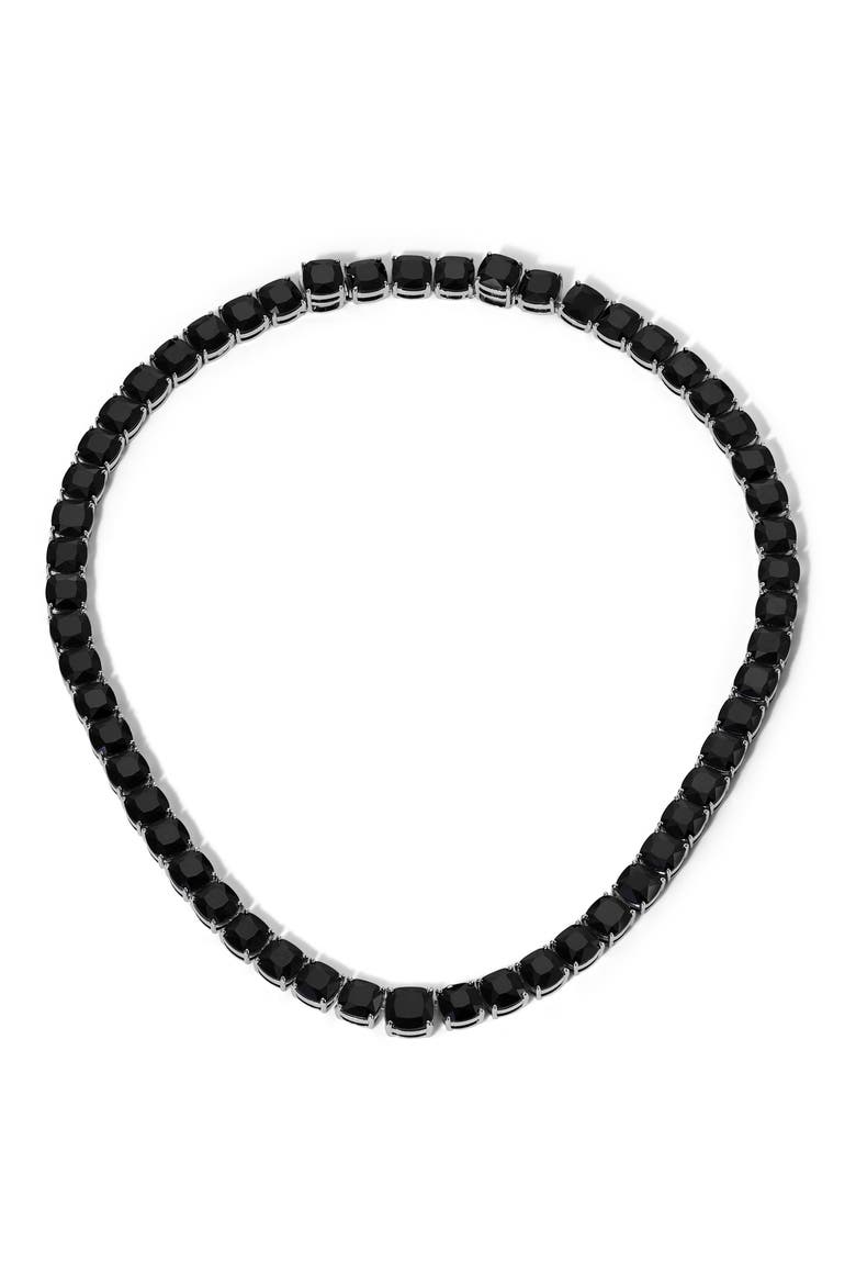 Starlet Collar Necklace, Main, color, RHODIUM/BLACK