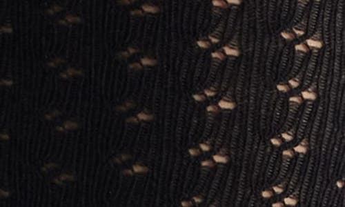 Hue Diamond Pointelle Sweater Tights In Black
