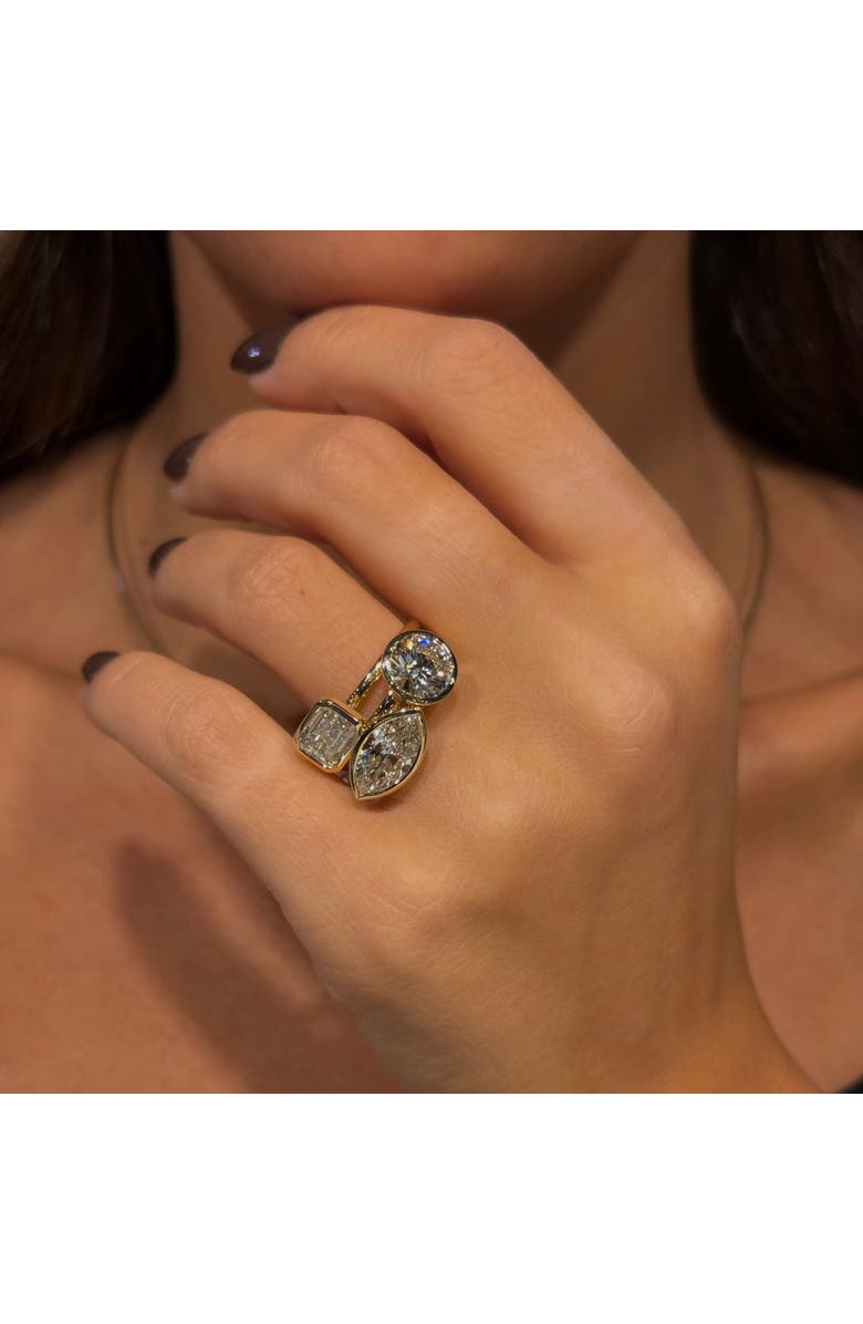 BY ADINA EDEN Lab Grown Diamond Marquise Bezel Ring 14K, Alternate, color, 14K Gold - 2 Carat