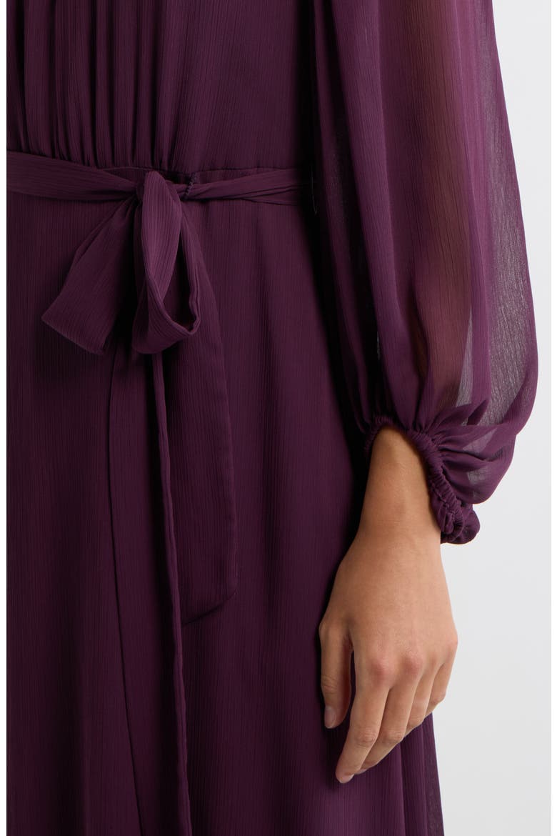 Mock Neck Maxi Dress, Alternate, color, EGGPLANT
