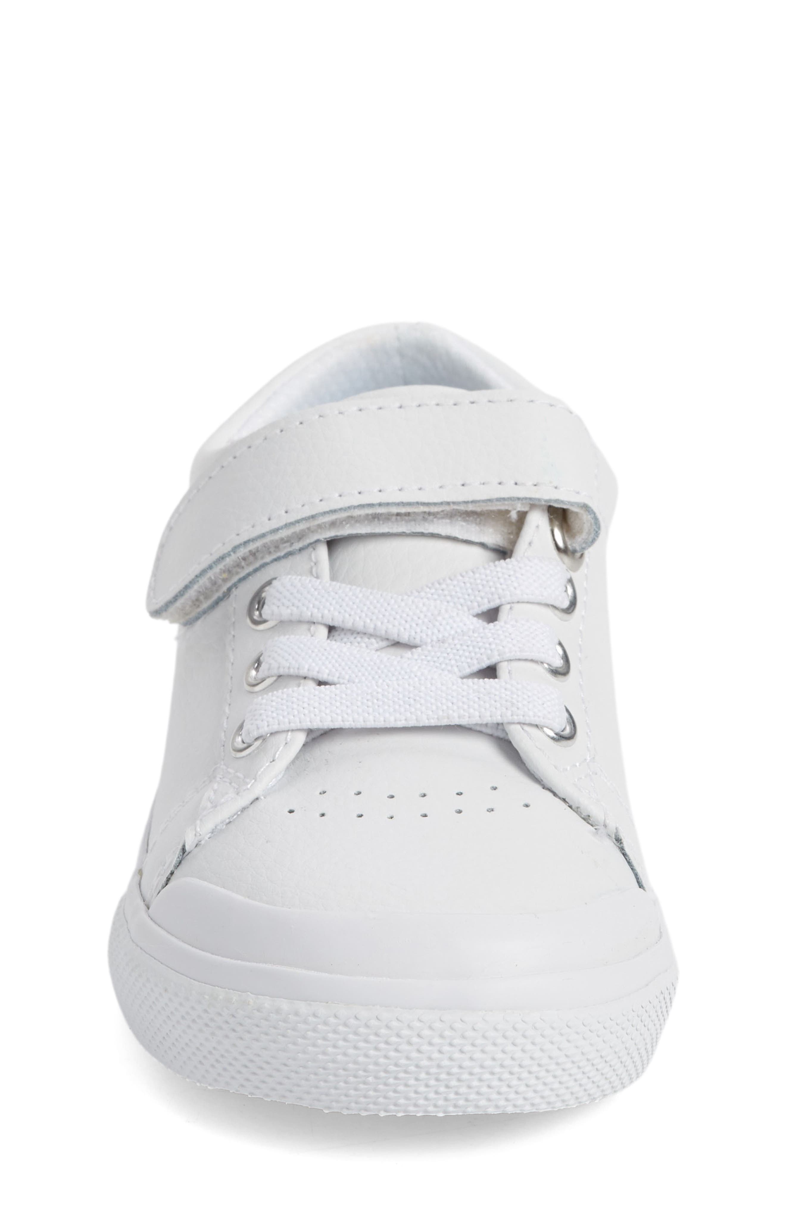 Footmates Reese Sneaker, Alternate, color, White Leather