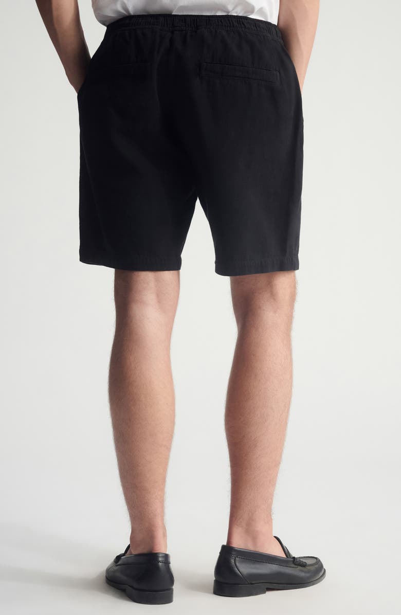 Brooklyn Industries Pull-On Loose Fit Cotton & Linen Shorts, Alternate, color, Black