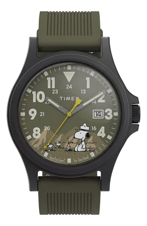 Peanuts Expedition Acadia Silicone Strap Watch