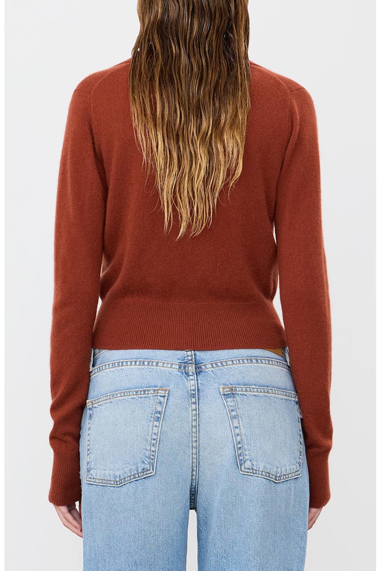 Vance Johnny Collar Cashmere Sweater, Alternate, color, RUST