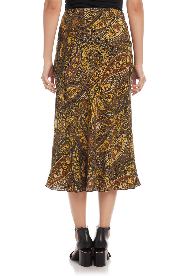 Bias Cut Midi Skirt, Alternate, color, PAISLEY