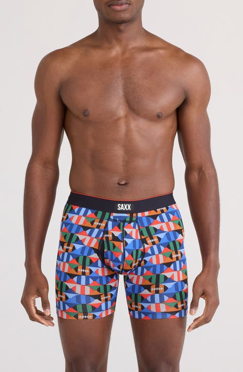 Saxx Multisport Performance Mesh Boxer Briefs In Blue