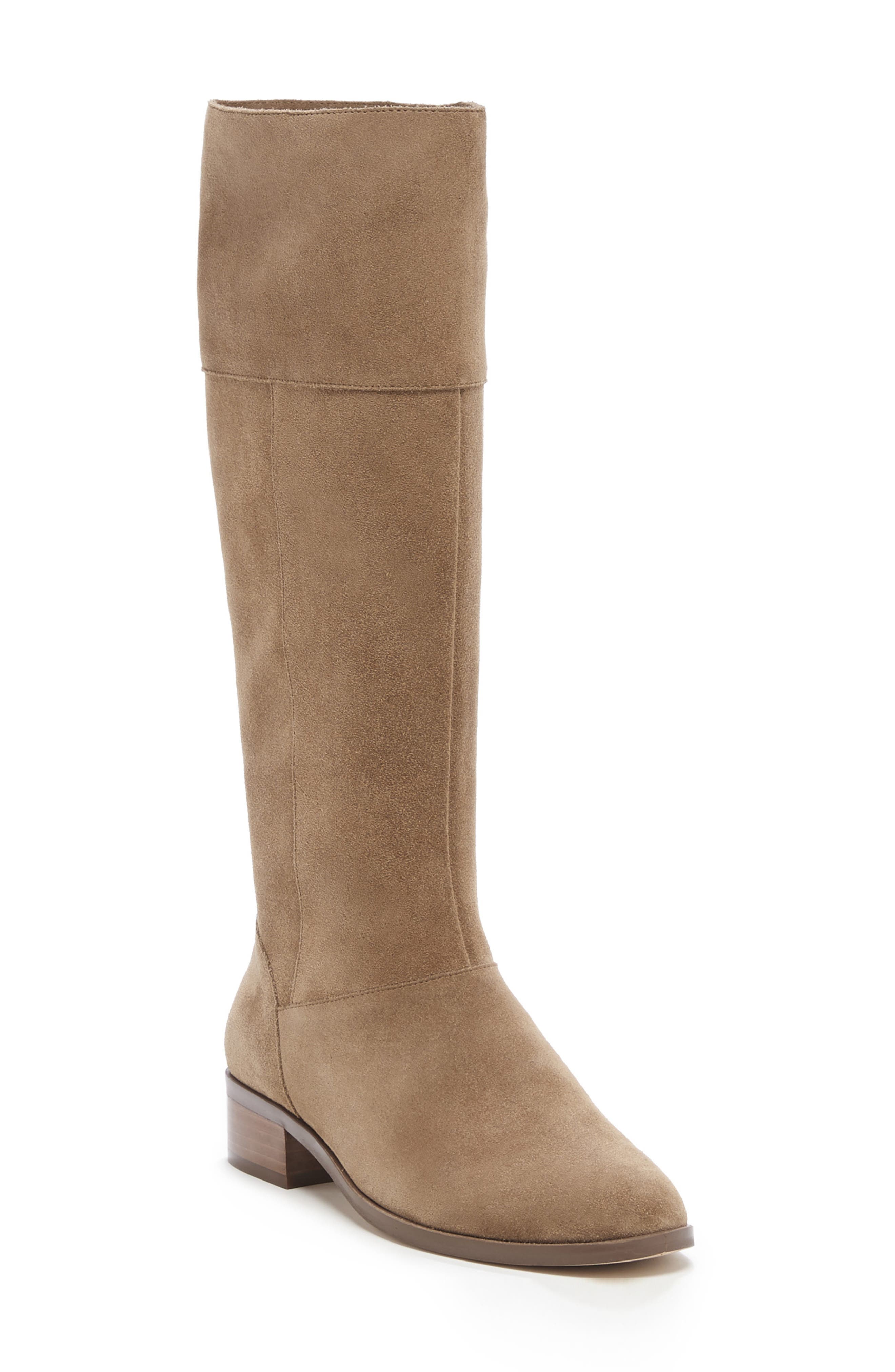 Carlie Knee High Boot, Main, color, HONEY SUEDE