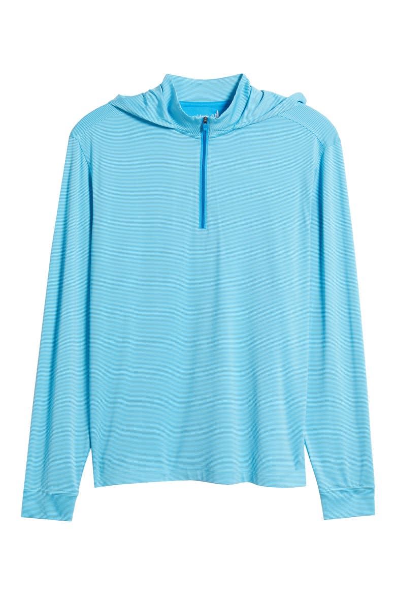 Hybrid Performance Quarter Zip Hoodie, Alternate, color, MAJORCA/TARPON