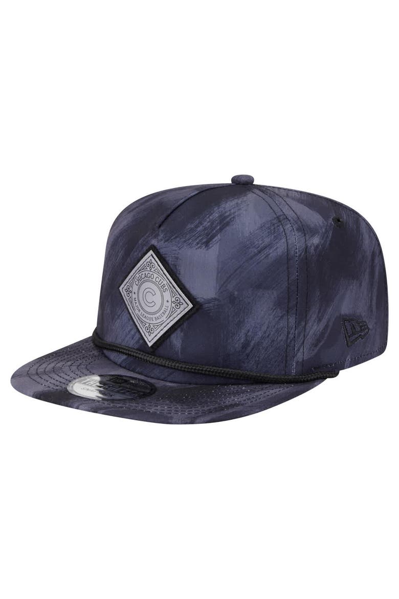 Men's New Era Navy Chicago Cubs Printed Golfer Snapback Hat, Main, color, Navy