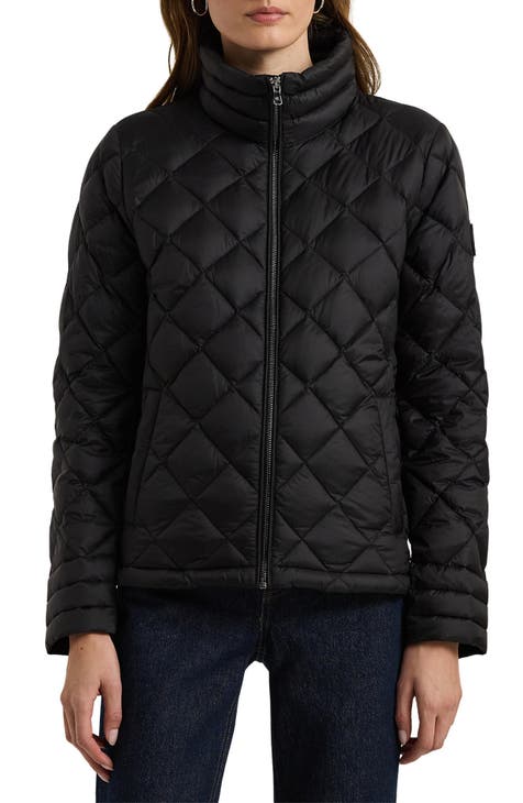 Bib Waist Quilted sold Jacket Black S