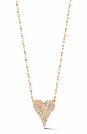 Cubic Zirconia Heart Pendant Necklace