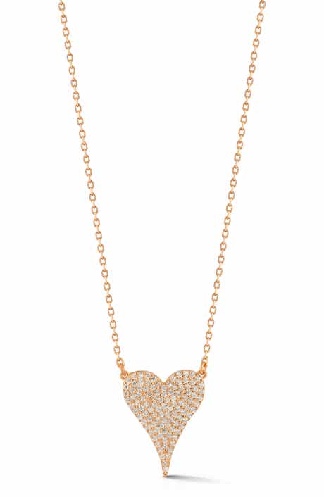 Cubic Zirconia Heart Pendant Necklace