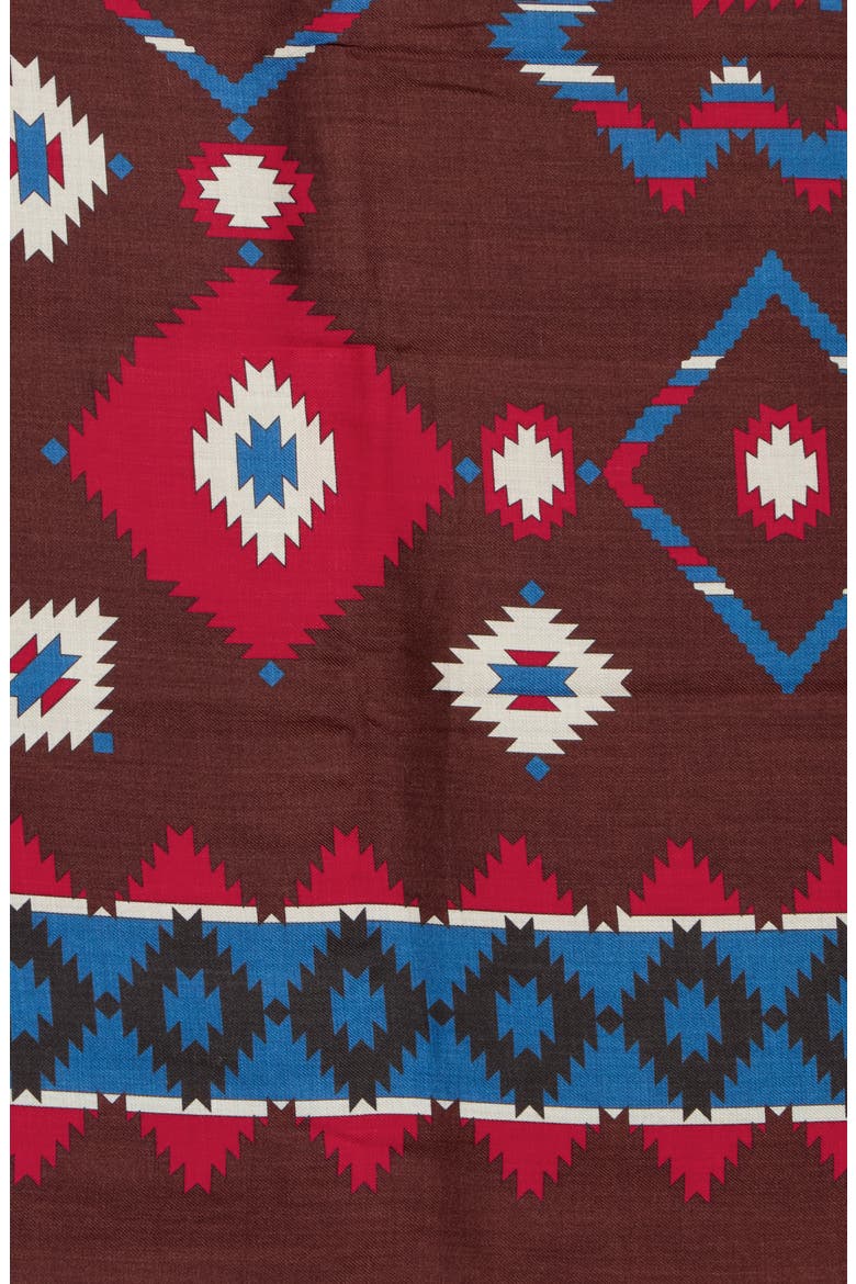 Nomad Print Scarf, Alternate, color, BRANDY