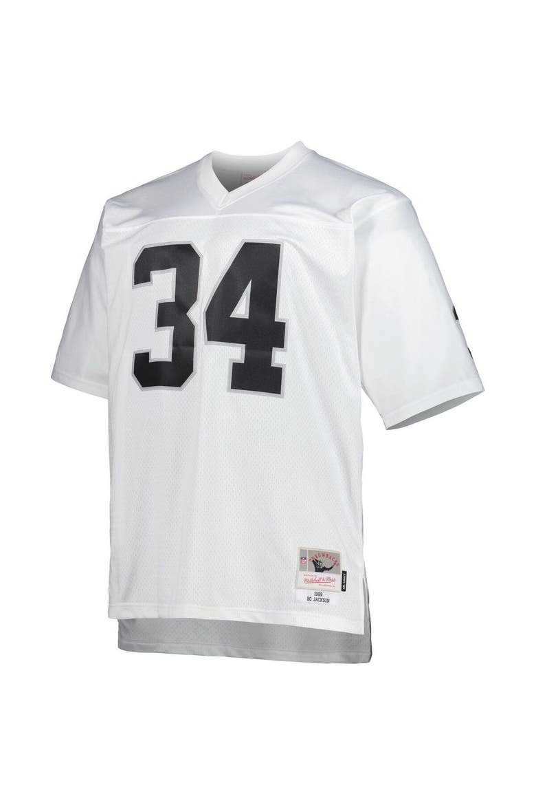 Men's Mitchell & Ness Bo Jackson White Las Vegas Raiders Big & Tall 1988 Retired Player Replica Jersey, Alternate, color, White