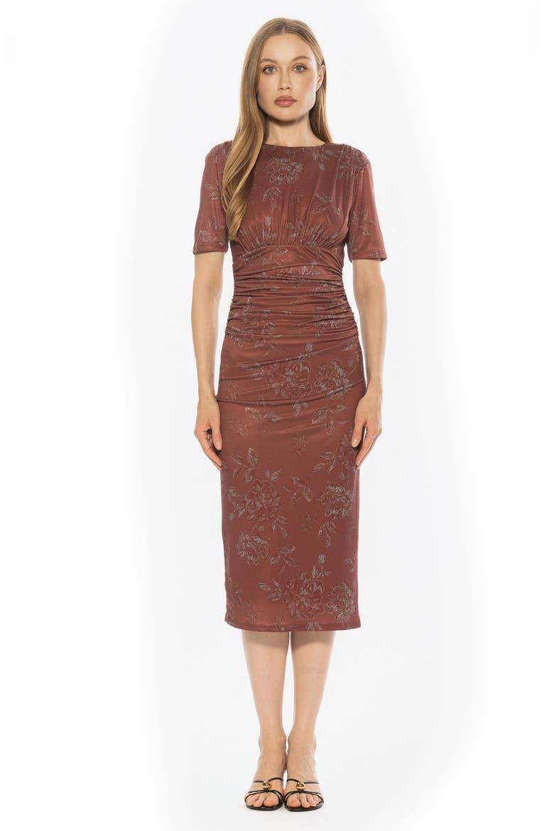 Keaton Sheath Dress, Alternate, color, RED FLORAL