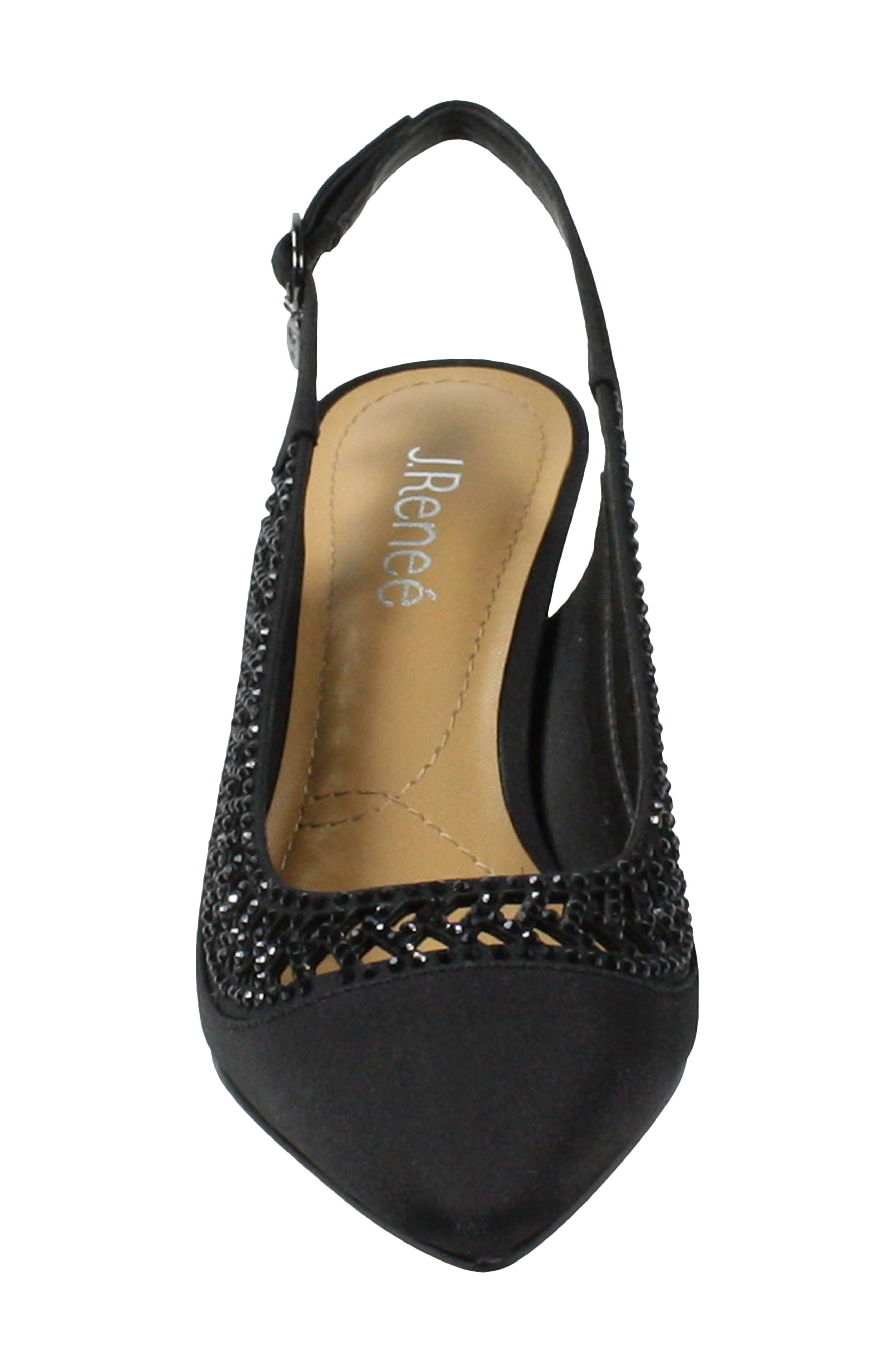 J. Reneé Naiara Crystal Embellished Slingback Pointed Toe Pump, Alternate, color, 
