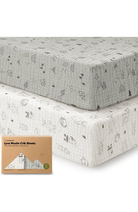 2-Pack Lyra Muslin Crib Sheets