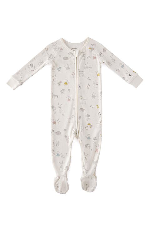 Print Rib Organic Cotton Footie (Baby)