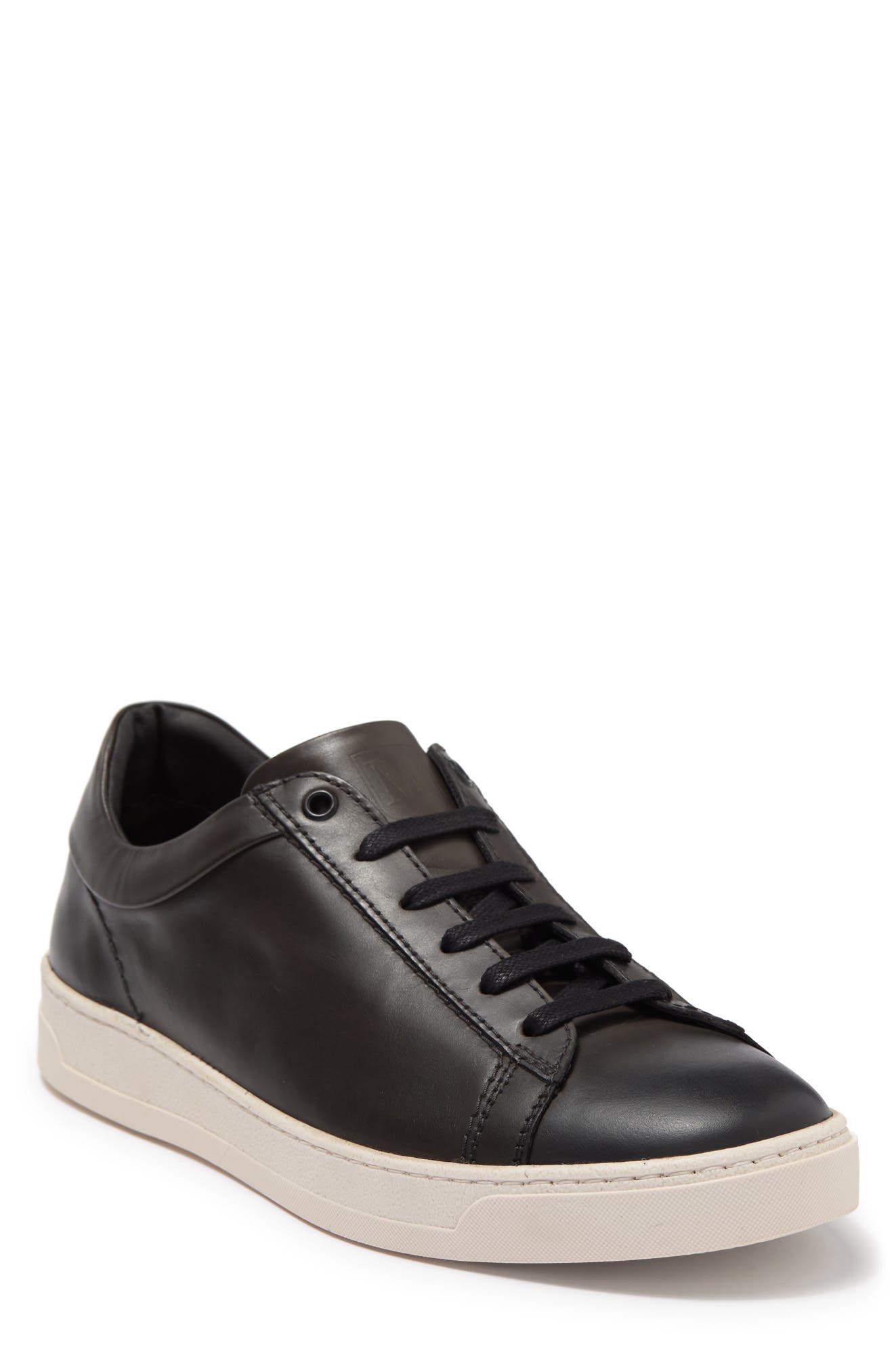 Diego Leather Sneaker, Main, color, DARK GREY