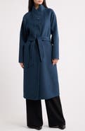 Emporio Armani Melange Virgin Wool Long Peacoat