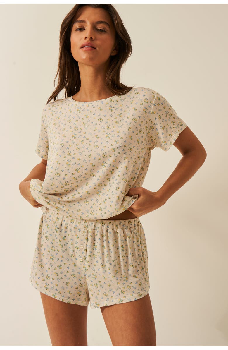 Stripe & Stare T-Shirt & Short Set, Alternate, color, 