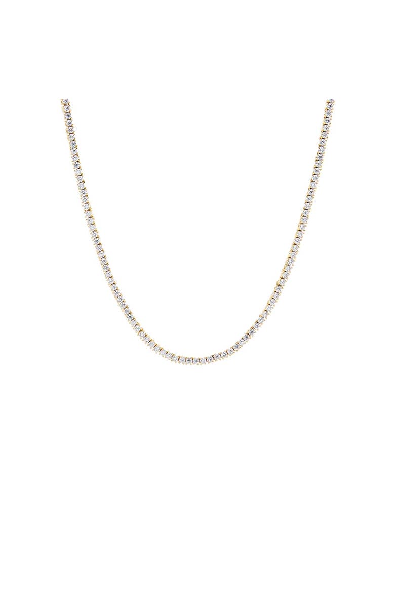 CZ Tennis Necklace, Alternate, color, Gold 2
